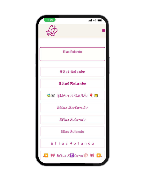 Observa las múltiples versiones estilizadas que aparecen automáticamente